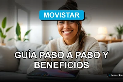 Una mujer hispana sonriendo en un entorno moderno, representando el servicio al cliente de Mi Movistar.