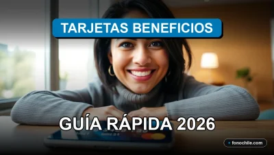 Una tarjeta de beneficios de color azul y dorado reposa sobre una mesa de madera clara junto a un teléfono inteligente.