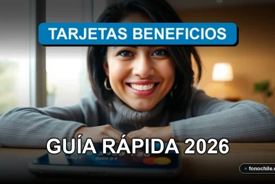 Una tarjeta de beneficios de color azul y dorado reposa sobre una mesa de madera clara junto a un teléfono inteligente.
