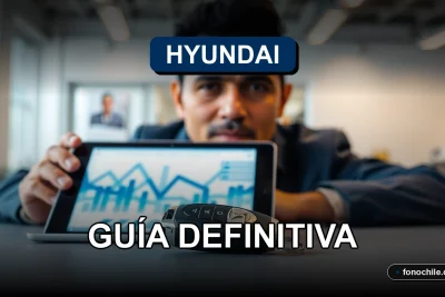 Guía completa de repuestos y autopartes originales Hyundai para vehículos en Chile, mostrando un catálogo digital en una tablet.