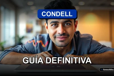 Hombre hispano revisando los requisitos para un crédito bancario Condell en su laptop, mostrando gráficos abstractos en la pantalla.