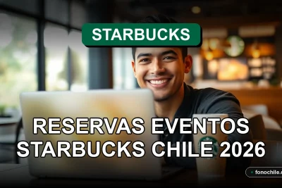 Reservas de eventos en Starbucks Chile 2026, persona sonriente en ambiente acogedor de café.