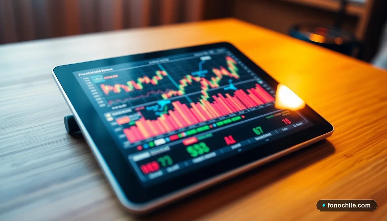 Gráficos abstractos de colores mostrando proyecciones de fondos de pensiones y modalidades de retiro en una pantalla.