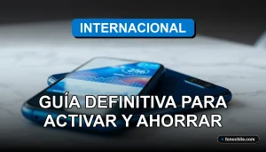 Guía definitiva para activar y ahorrar en roaming internacional con un teléfono inteligente mostrando gráficos abstractos.