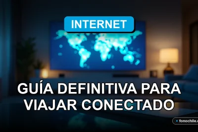 Guía de roaming internacional 2026 con mapa mundial digital y smartphone moderno sobre fondo azul.