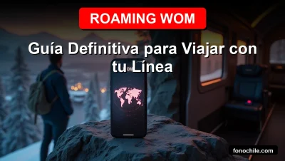 Una guía definitiva sobre cómo usar el roaming de WOM en 2026, con un smartphone mostrando un mapa global en una localización icónica.