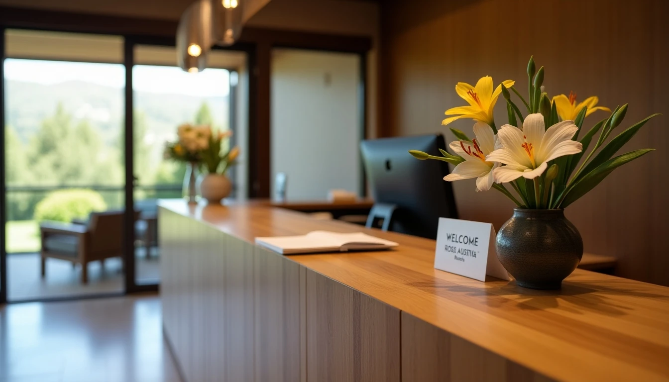 Recepción y punto de contacto principal de Rosa Agustina Resorts en Chile