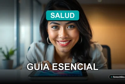 Guía de salud preventiva en Chile mostrando una aplicación móvil con gráficos de bienestar en una mesa.