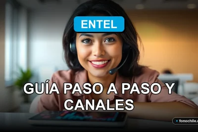 Una persona de servicio al cliente de Entel sonriendo amablemente a la cámara en una oficina moderna.