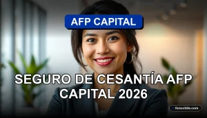 Seguro de Cesantía AFP Capital 2026 - Mujer sonriente confía en su futuro financiero