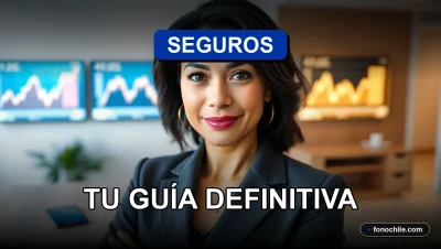 Guía informativa sobre seguros bancarios en Chile para el año 2026, mostrando una profesional en un entorno moderno.
