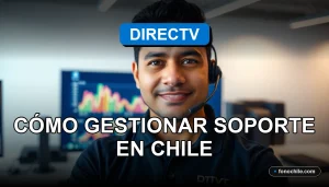 Un técnico de DIRECTV en Chile ofrece soporte técnico remoto para un cliente en 2026.