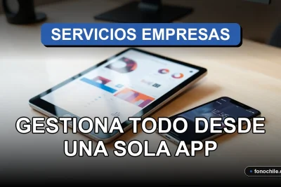 Una aplicación de gestión empresarial todo en uno mostrada en una tablet moderna sobre un escritorio de oficina.