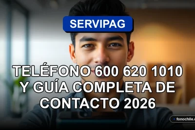 Servicio de atención al cliente de Servipag Chile, línea de contacto telefónico disponible.