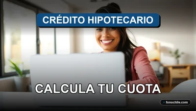 Una mujer hispana sonríe con confianza mientras usa un simulador de crédito hipotecario online en su laptop.
