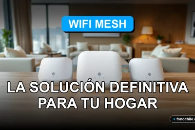 Sistema de Wifi Mesh moderno en un hogar chileno, mostrando cobertura total sin interrupciones.