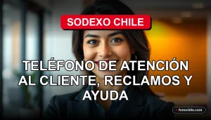 Una mujer hispana sonriente, representando el servicio al cliente de Sodexo Chile, en un entorno profesional y acogedor.