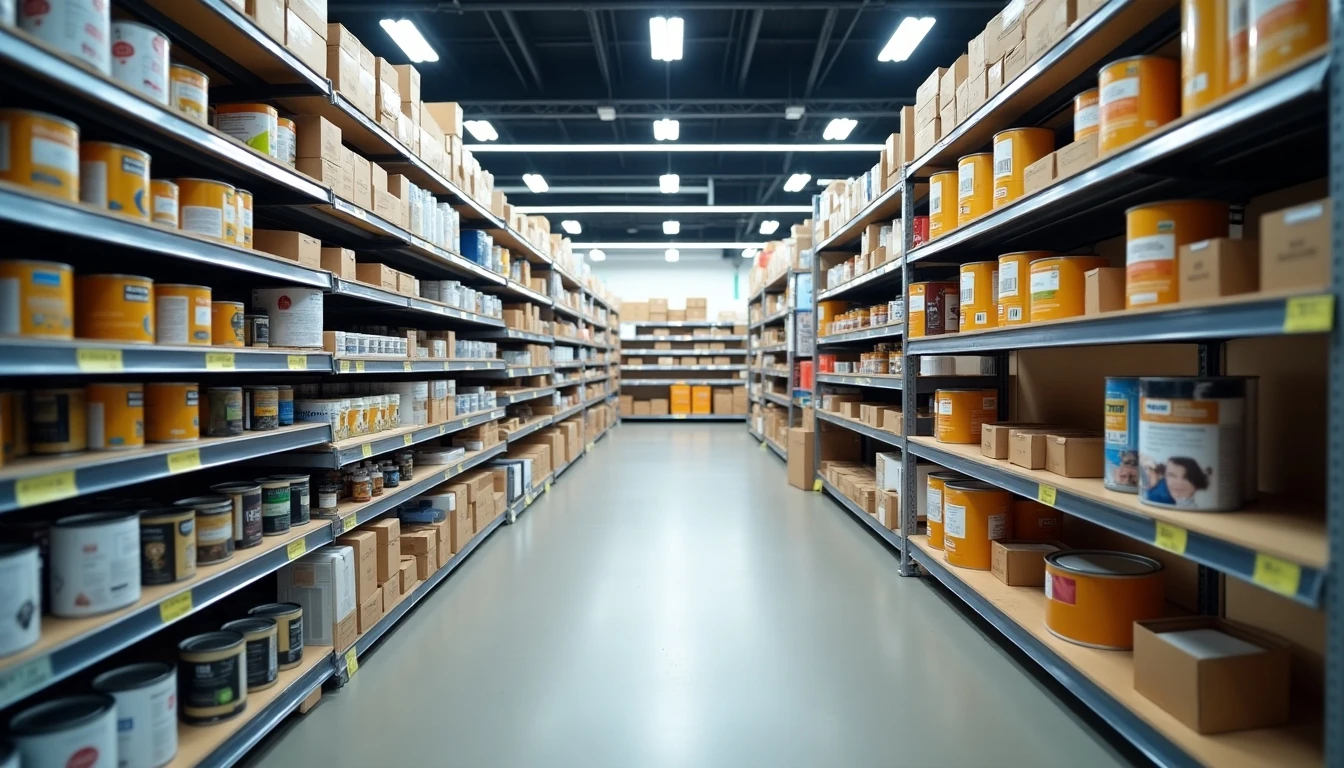 Interior de tienda Sodimac con pasillo organizado de productos para el hogar y la construcción