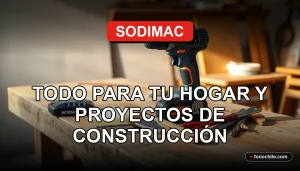 Modern home renovation project with tools and materials on a clean workbench, Sodimac 2026.