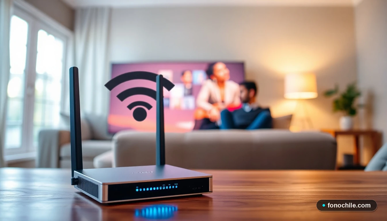 Representación visual abstracta de problemas de conexión a internet y televisión en el hogar.