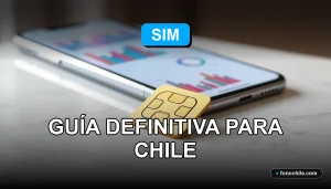 Guía para solucionar errores de SIM en Chile, mostrando una tarjeta SIM moderna sobre una mesa.