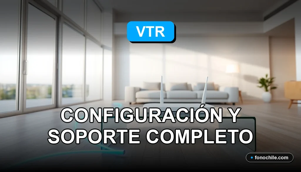 Configuración de fibra óptica VTR 2026 en un entorno doméstico moderno y minimalista.