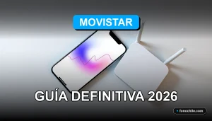 Guía para solucionar problemas de conexión 5G en Chile en 2026. Smartphone y router modernos sobre escritorio.