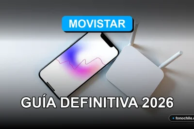 Guía para solucionar problemas de conexión 5G en Chile en 2026. Smartphone y router modernos sobre escritorio.