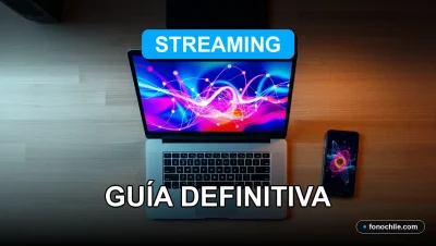 Guía para solucionar problemas de streaming en Chile con gráficos de red en una pantalla de laptop moderna.