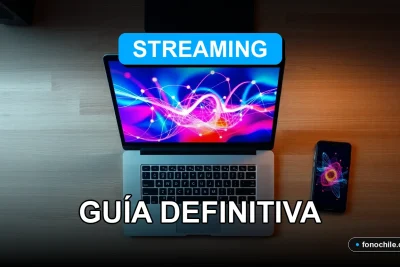 Guía para solucionar problemas de streaming en Chile con gráficos de red en una pantalla de laptop moderna.