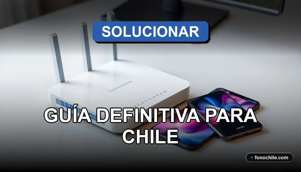 Guía para solucionar problemas de conexión a internet en Chile, con dispositivos tecnológicos modernos en una mesa de trabajo.