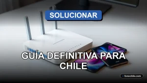 Guía para solucionar problemas de conexión a internet en Chile, con dispositivos tecnológicos modernos en una mesa de trabajo.