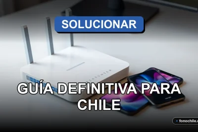 Guía para solucionar problemas de conexión a internet en Chile, con dispositivos tecnológicos modernos en una mesa de trabajo.