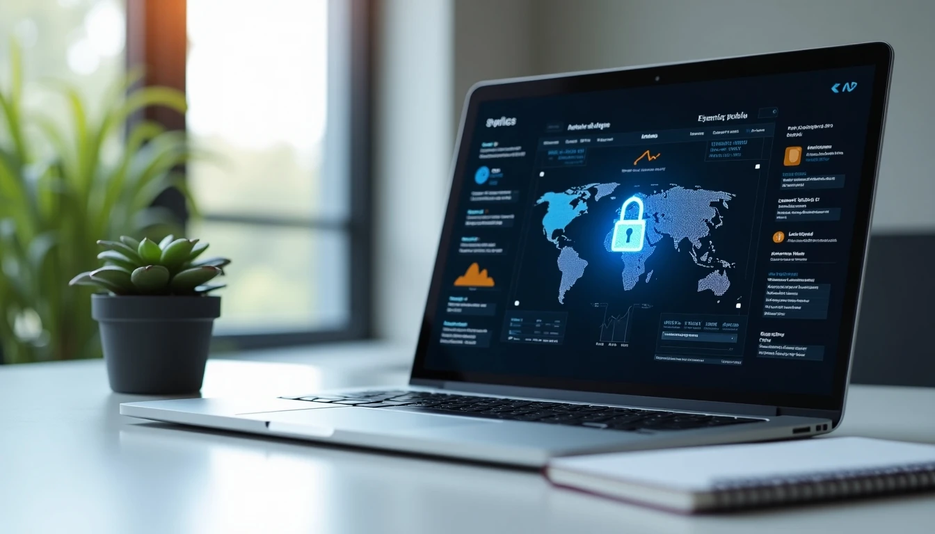 Soluciones digitales y de ciberseguridad para empresas en oficina moderna