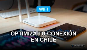 Soluciones de WiFi para el hogar en Chile en 2026, router moderno y señal de internet estable.