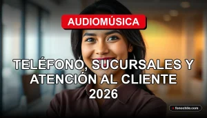 Soporte técnico y atención al cliente de Audiomúsica en 2026, representado por una asesora en un entorno profesional.