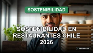 Un restaurante sostenible en Chile muestra sus prácticas ecológicas con un huerto vertical y envases compostables.