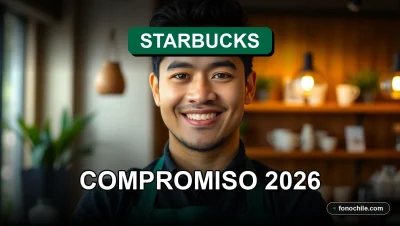 Starbucks Chile barista smiling, representing the company's 2026 sustainability commitment.