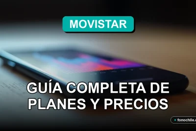 Plan Movistar con Spotify Premium incluido, gráficos abstractos en pantalla de smartphone.