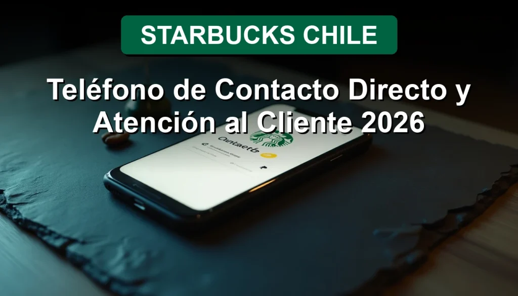 Una taza de café Starbucks sobre una mesa de madera en una cafetería moderna en Santiago, Chile, con el logo visible.