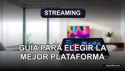 Guía comparativa de plataformas de streaming para Chile en 2026 mostrada en una pantalla con gráficos abstractos.