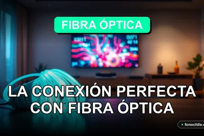 Conexión de fibra óptica moderna en un hogar chileno para streaming en 2026.