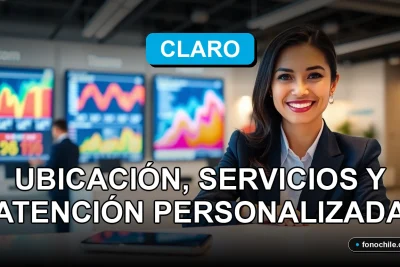 Claro store interior with friendly consultant assisting a customer at a modern service desk.