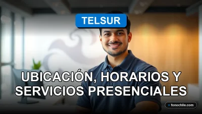 Sucursal Telsur con mostrador de atención al cliente moderno y limpio.