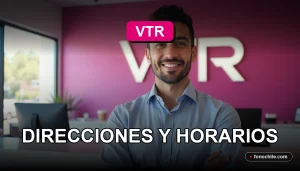 Sucursal VTR moderna en Concepción con fachada corporativa y señalización.