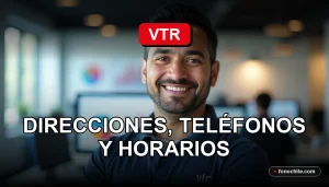 Modern VTR customer service center in Santiago with a friendly representative.