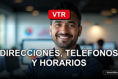 Modern VTR customer service center in Santiago with a friendly representative.