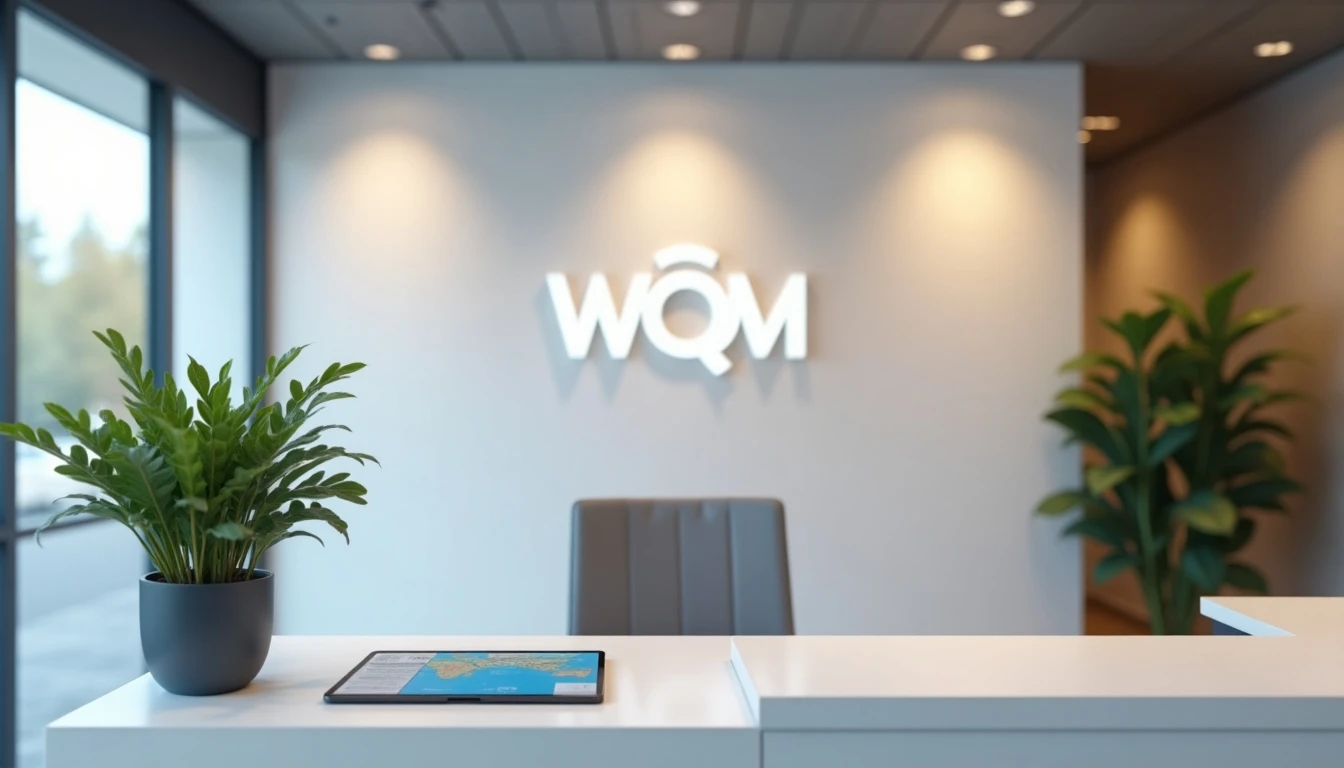 Atención al cliente en sucursal WOM Santiago - Escritorio moderno con logo