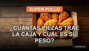Caja de pollo frito Super Pollo abierta sobre una mesa de madera, mostrando las piezas crujientes.