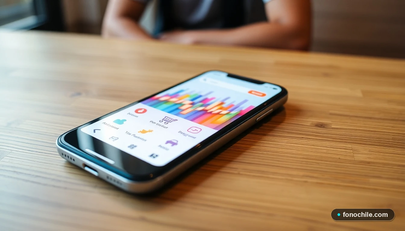 Smartphone mostrando la interfaz gráfica de una aplicación de supermercado online con opciones de entrega y productos.